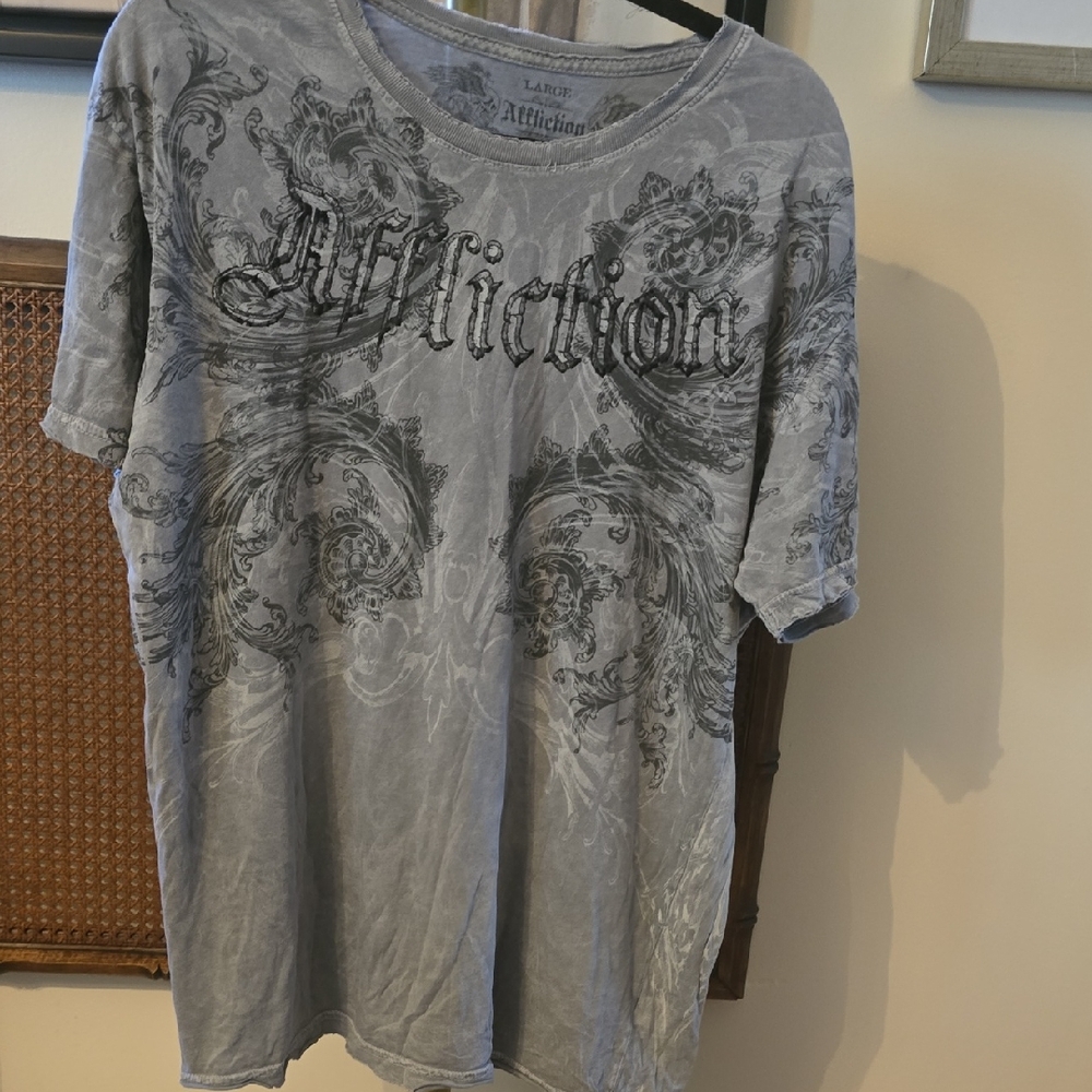Affliction Charcoal Grey Graphic Tee